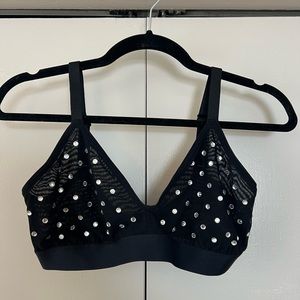 black with rhinestones bralette🖤✨